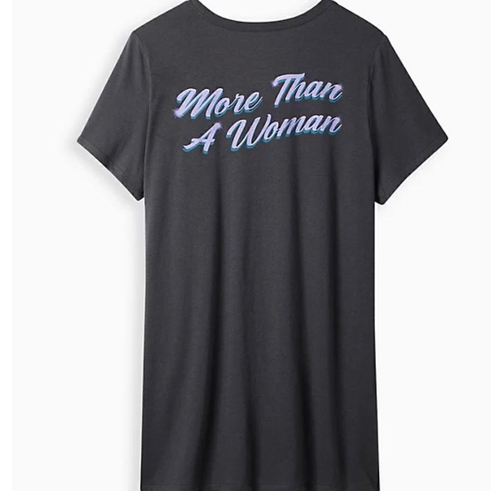 Torrid Classic Fit Tunic Tee - Vintage Aaliyah Black, Size 0 = Large-12/14 - Picture 3 of 10